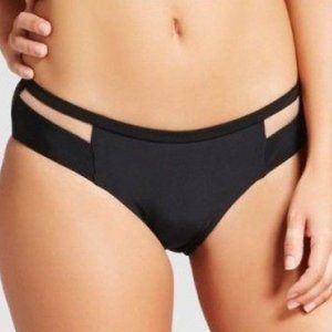 Xhilaration Black Mesh insert Cheeky Bikini Bottom